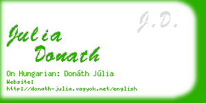 julia donath business card