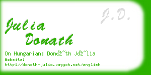 julia donath business card